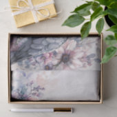 Kongo Grau Paprot Floral Watercolor Seidenpapier (Geschenk)
