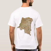Kongo-Kinshasa Flagge + Karte + Text-T - Shirt (Rückseite)