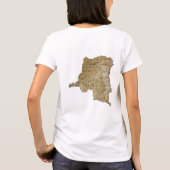 Kongo-Kinshasa-Flagge + Karte + Text-T - Shirt (Rückseite)
