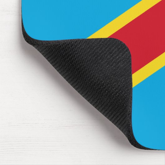 Kongo-Kinshasa Flagge Mousepad (Ecke)