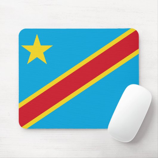 Kongo-Kinshasa Flagge Mousepad (Mit Mouse)
