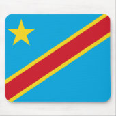Kongo-Kinshasa Flagge Mousepad (Vorne)