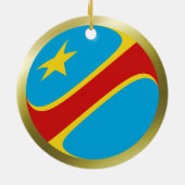 Kongo-Kinshasa-Flaggenverzierung Keramikornament (Hinten)