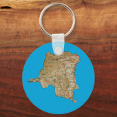 Kongo-Kinshasa Map Schlüsselanhänger (Vorderseite)