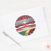 Kongo Kongolesisch Österreichisch Österreich Baum Runder Aufkleber (Umschlag)