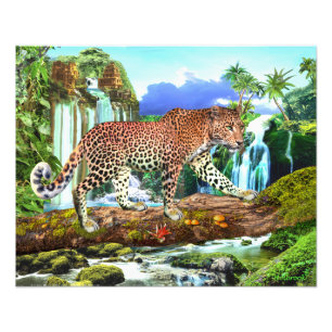 KONGO-LEOPARD FOTODRUCK