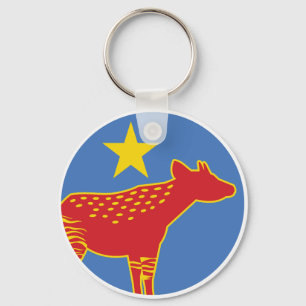 Kongo-Okapi-Kongolesische Nationalflagge Schlüsselanhänger