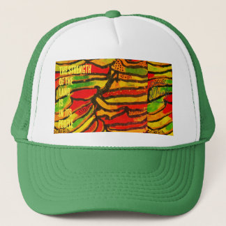Kongo-Print die Stärke des Landes Truckerkappe
