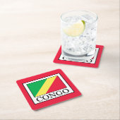 Kongo Rechteckiger Pappuntersetzer (Vor Ort)