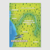 Kongo River Beautiful Vintag map Magnetkarte (Vorderseite)