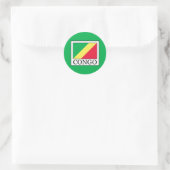 Kongo Runder Aufkleber (Tasche)