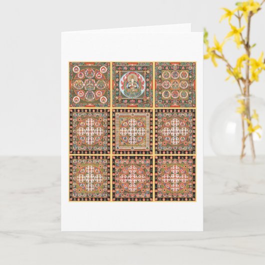 Kongokai Mandala Karte (Gelbe Blume)