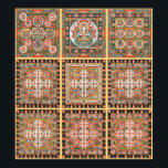 Kongokai Mandala Poster<br><div class="desc">Die bekannteste Mandala in Japan ist der Ryokai Mandala, der aus zwei Mandala besteht, dem Kongokai Mandala und dem Taizokai Mandala. Zusammen repräsentieren sie die zentralen Bilder des Esoterischen Buddhismus in Japan. Die beiden Mandalase werden in der Anbetung und in der Meditationspraxis als Mittel benutzt, um Erleuchtung für die Praktiker...</div>