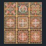 Kongokai Mandala Poster<br><div class="desc">Die bekannteste Mandala in Japan ist der Ryokai Mandala, der aus zwei Mandala besteht, dem Kongokai Mandala und dem Taizokai Mandala. Zusammen repräsentieren sie die zentralen Bilder des Esoterischen Buddhismus in Japan. Die beiden Mandalase werden in der Anbetung und in der Meditationspraxis als Mittel benutzt, um Erleuchtung für die Praktiker...</div>