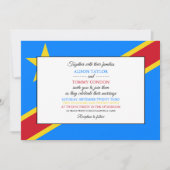 Kongolesische Flagge, Flagge der DR Kongo Hochzeit Einladung (Vorderseite)