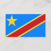 Kongolesische Flagge, Flagge der DR Kongo Visitenkarte (Vorderseite)