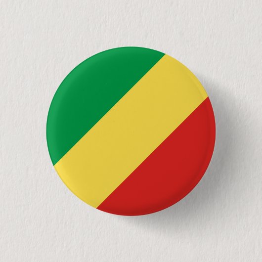 Kongolesische Flagge, Flagge der Republik Kongo Button (Vorderseite)
