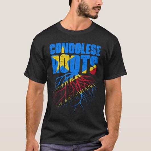 Kongolesische Roots Demokratische Republik Kongo T-Shirt (Vorderseite)