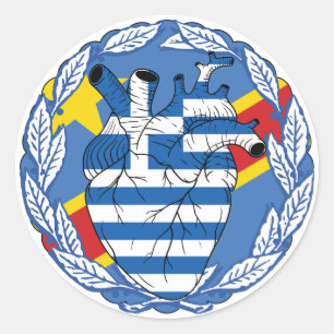 Kongolesischer Kongo Griechische Unabhängigkeit Gr Runder Aufkleber