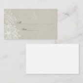 Kongote Bloom Taupe Besondere Anlass Platzkarte (Vorne/Hinten)