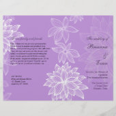 Kongoter Flyer des Bloom Lilac-Hochzeitsprogramms (Vorderseite)