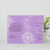 Kongoter Flyer des Bloom Lilac-Hochzeitsprogramms (Stehend Vorderseite)