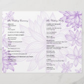 Kongoter Flyer des Bloom Lilac-Hochzeitsprogramms (Rückseite)