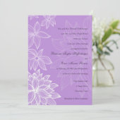 Kongottesdienst Blomlilac Hochzeit Einladung (Stehend Vorderseite)