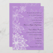 Kongottesdienst Blomlilac Hochzeit Einladung (Vorne/Hinten)