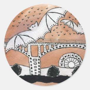 Kongress-Alleen-Schläger Runder Aufkleber