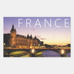 Kongress an der Seine   Paris, Frankreich Rechteckiger Aufkleber
