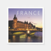 Kongress an der Seine | Paris, Frankreich Serviette (Vorderseite)