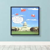 Kongress-, Gewalt- und Fliegerschweine - Leinwand (Insitu (Holzboden))