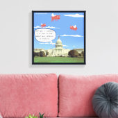 Kongress-, Gewalt- und Fliegerschweine - Leinwand (Insitu (Wohnzimmer))