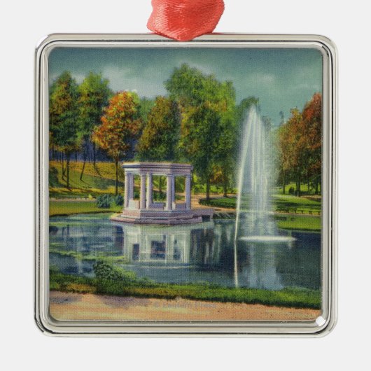 Kongress-Park-Kriegs-Denkmal-Ansicht Silbernes Ornament (Vorne)