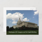 Kongress und Hauptstadt der Vereinten Staaten Postkarte (Vorne/Hinten)