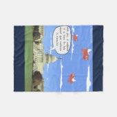 Kongress- und Schussgespräch, wenn Schweine Vlies- Fleecedecke (Vorderseite (Horizontal))