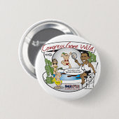 Kongreß wild gegangen button (Vorne & Hinten)