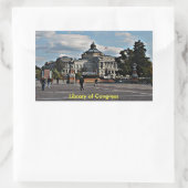 Kongressbibliothek im Mosaik-Muster Rechteckiger Aufkleber (Tasche)