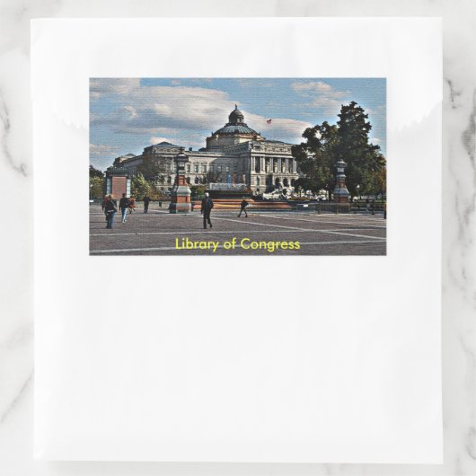 Kongressbibliothek im Mosaik-Muster Rechteckiger Aufkleber (Tasche)