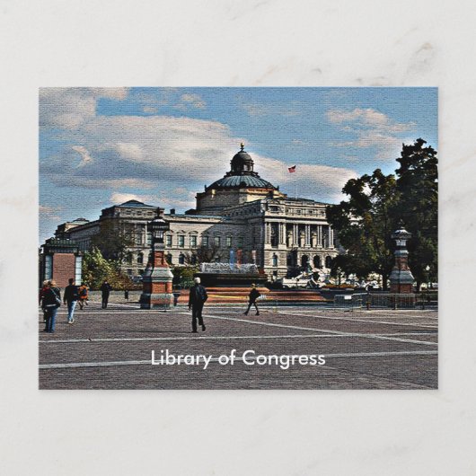 Kongressbibliothek in Mosaik Postkarte (Vorderseite)