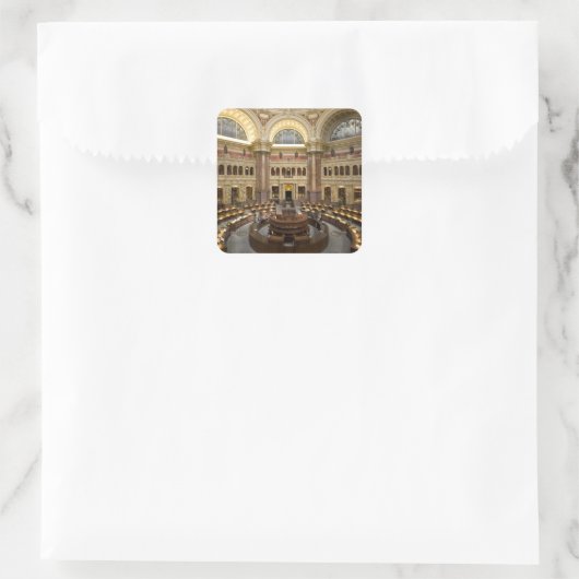Kongressbibliothek Quadratischer Aufkleber (Tasche)