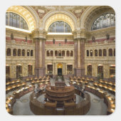 Kongressbibliothek Quadratischer Aufkleber (Vorderseite)