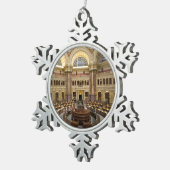 Kongressbibliothek Schneeflocken Zinn-Ornament (Rechts)