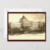 Kongressbibliothek, Washington, D.C. Vintag Postkarte (Vorne/Hinten)