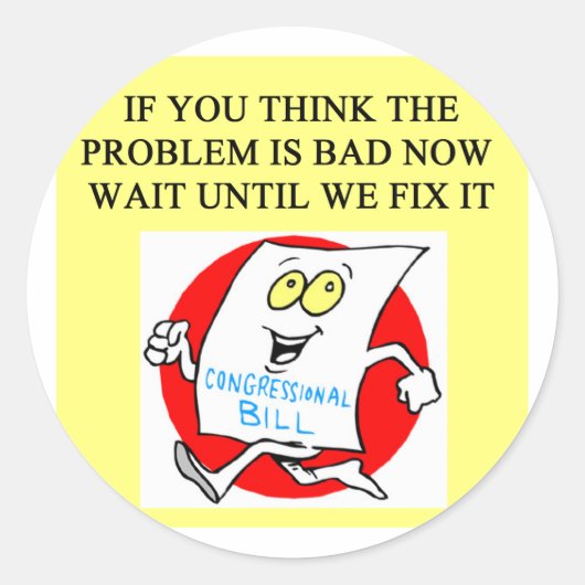 Kongressregierung sind zum Kotzen Runder Aufkleber (Vorderseite)