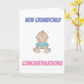 KONGRTULATIONEN "GRANDELTERN" ÜBER NEUE GRANDCHILD KARTE (Gelbe Blume)