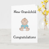 KONGRTULATIONEN "GRANDELTERN" ÜBER NEUE GRANDCHILD KARTE (Gelbe Blume)