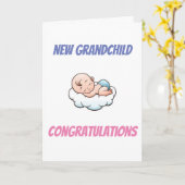 KONGRTULATIONEN "GRANDELTERN" ÜBER NEUE GRANDCHILD KARTE (Gelbe Blume)