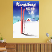Kongsberg Norway Ski-Poster. Leinwanddruck (Insitu (Wohnzimmer))